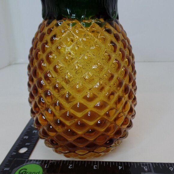 Unbranded Well Made Glass Pineapple 8 In. Tall X 4.5 In. Wide Vase, Hand Blown - Picture 9 of 12